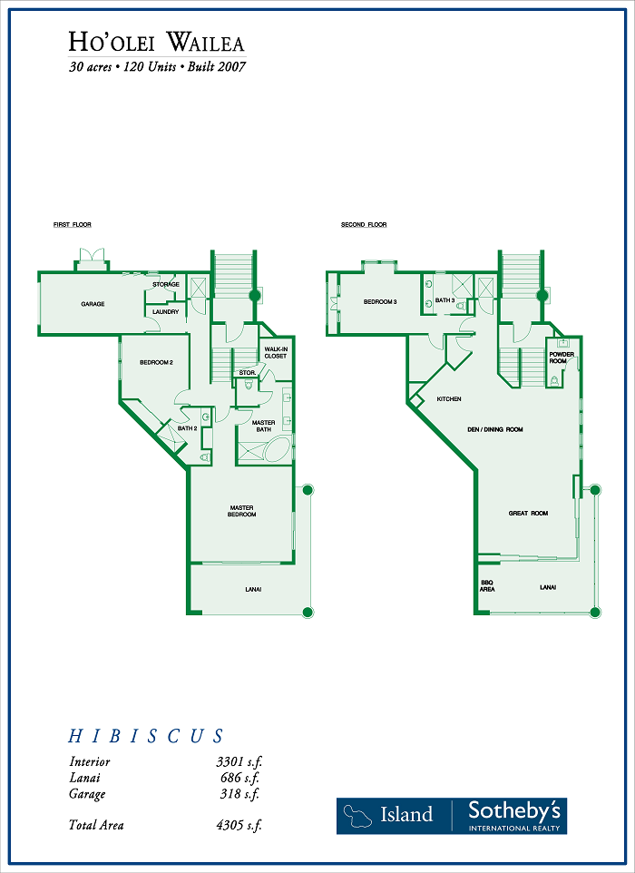 Hoolei Floor Plan Hibiscus